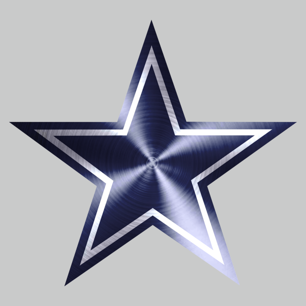 Dallas Cowboys Stainless steel logo iron on paper